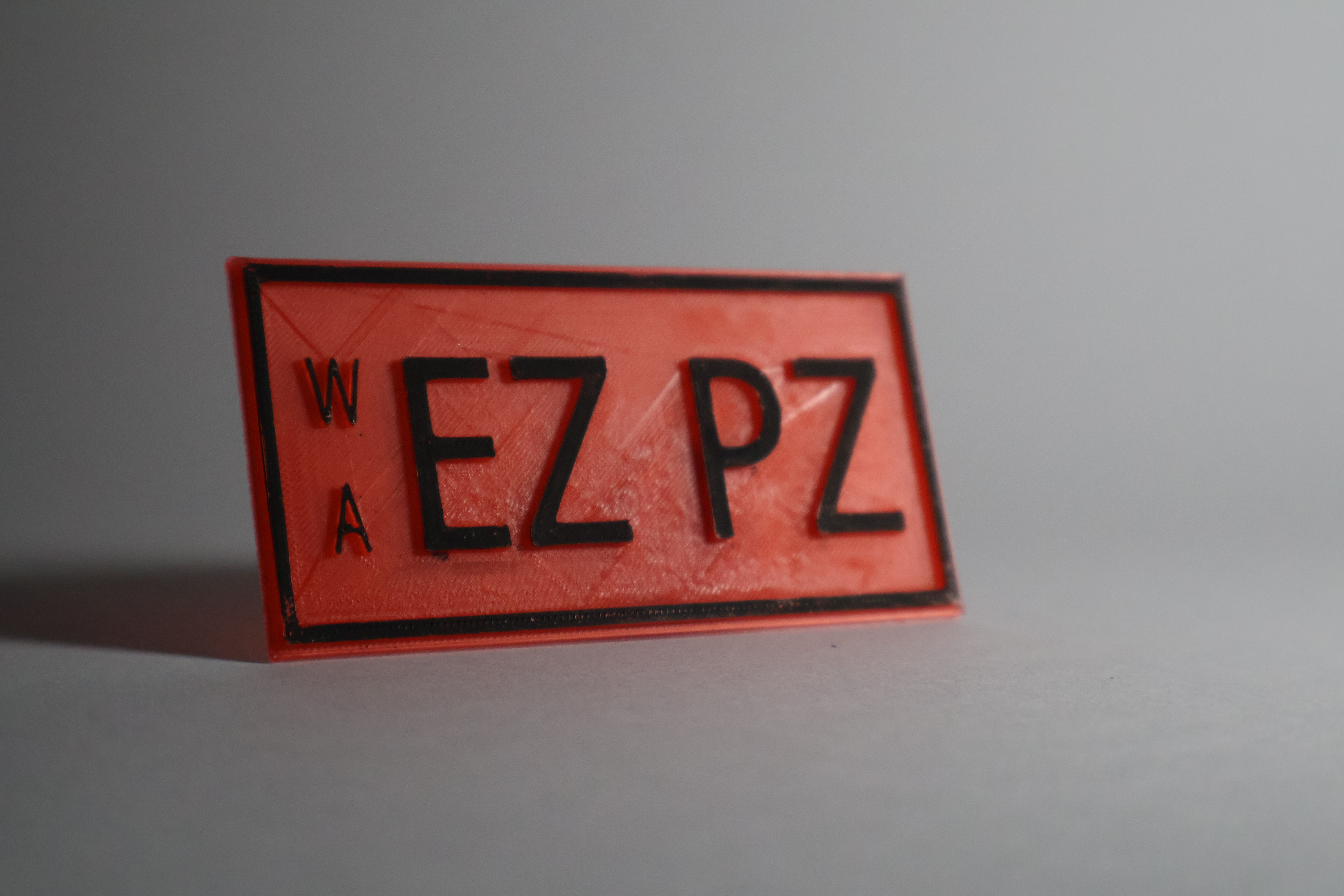 Custom numberplate keychain