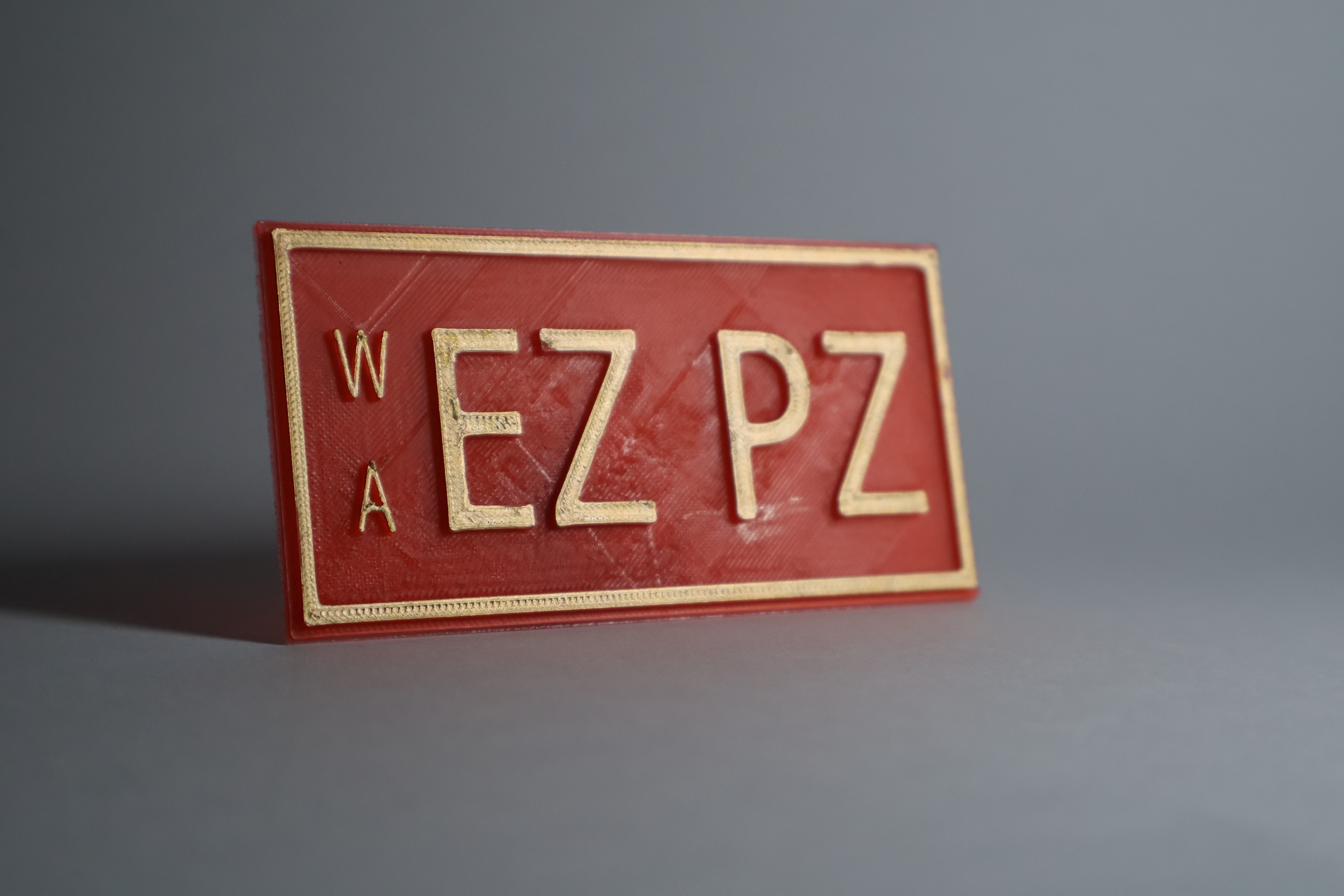 Custom numberplate keychain