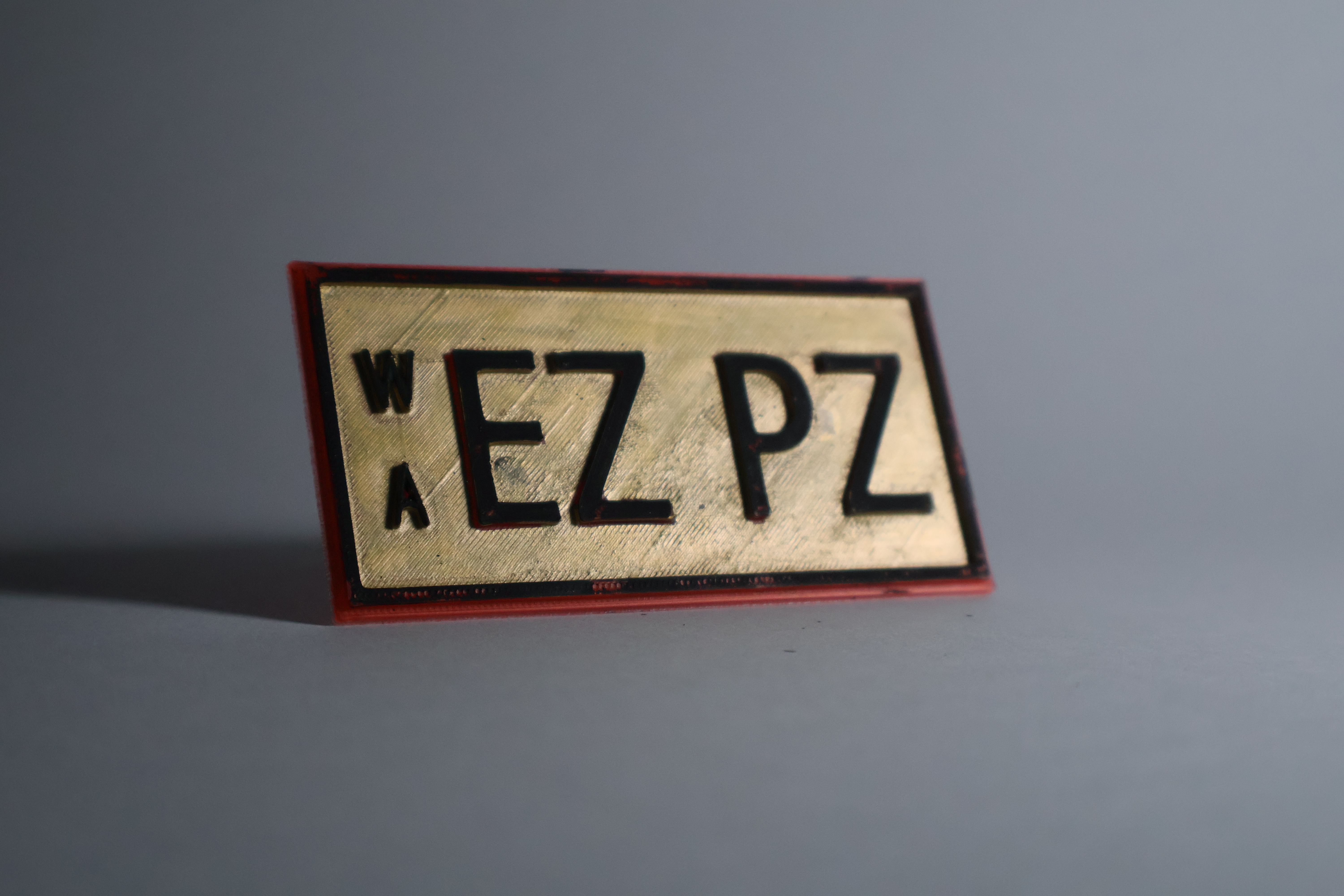 Custom numberplate keychain