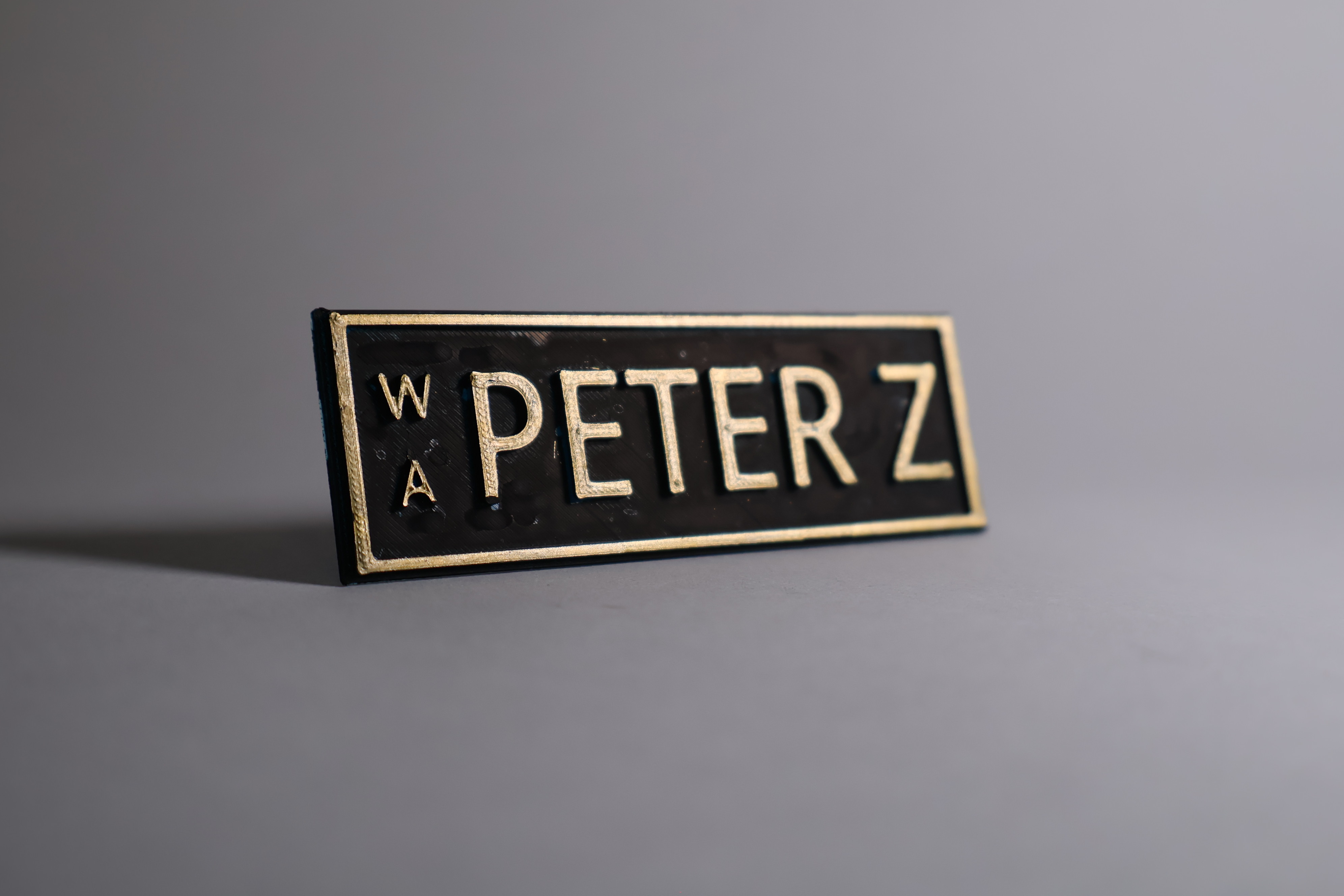 Custom numberplate keychain